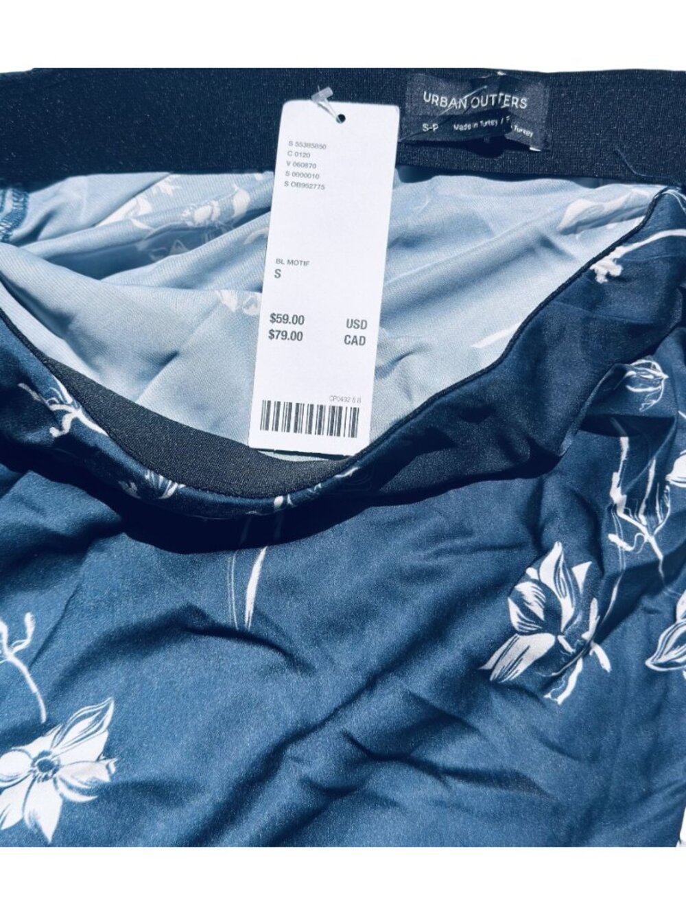 Urban Outfitters Womens Floral Maxi Skirt Blue Polyester Size S/P New With Tags - Picture 4 of 4